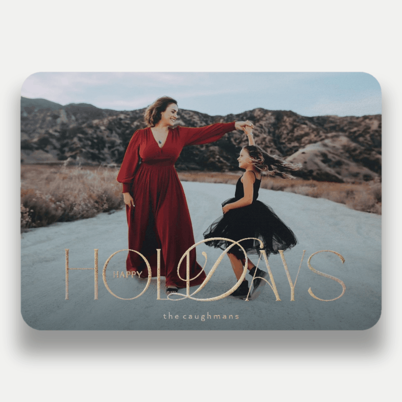 Elegant Flourish Holiday Card