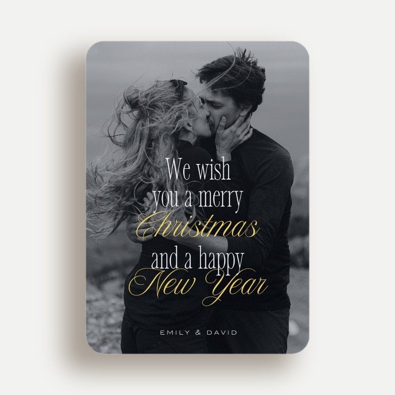 Mixed Type Overlay Holiday Card
