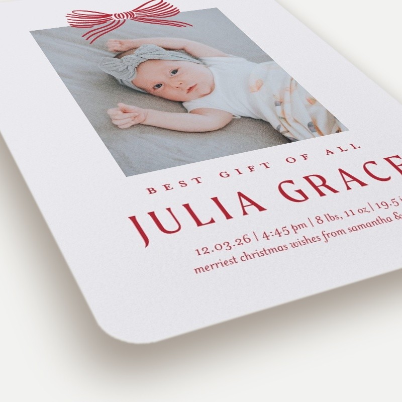Little Bow Birth Announcement