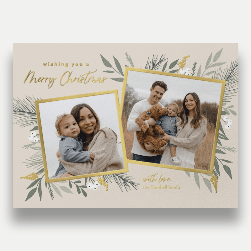 Elegant Botanicals Holiday Card