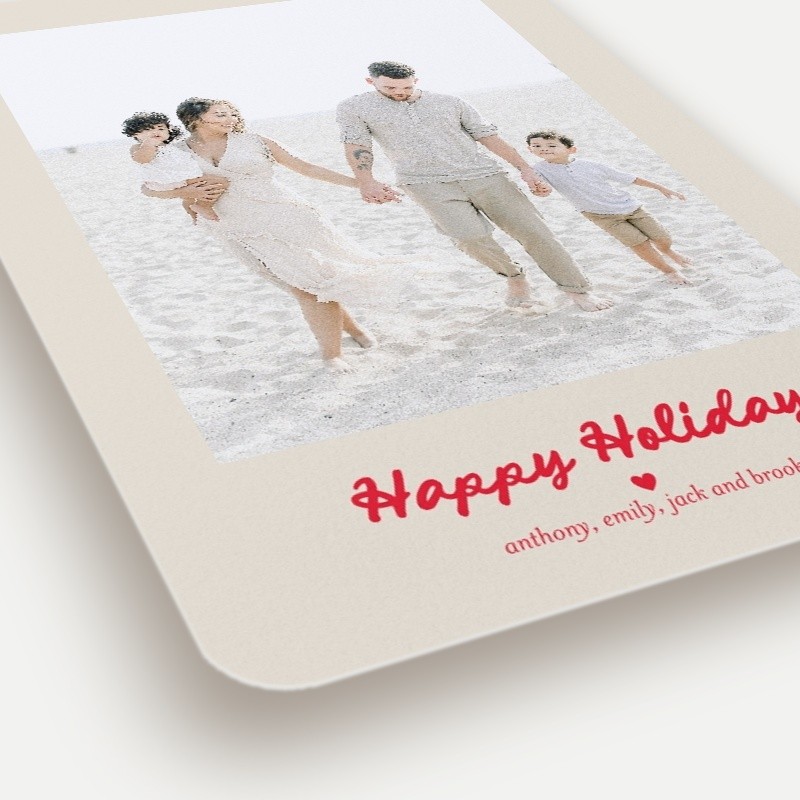 Nine Frame Holiday Card Nine Frame 5x7 Beige Holiday Card
