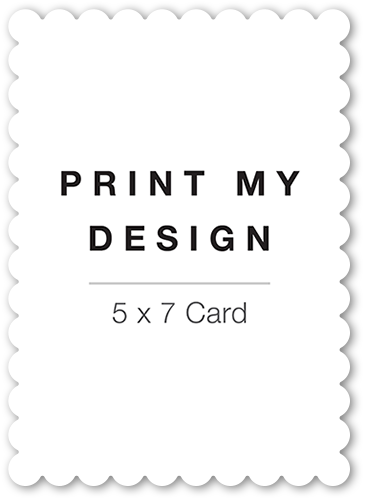 Print My Design 5x7 White  Christmas Card