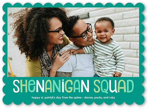 Fun Squad 5x7 Blue  St. Patrick's Day Card