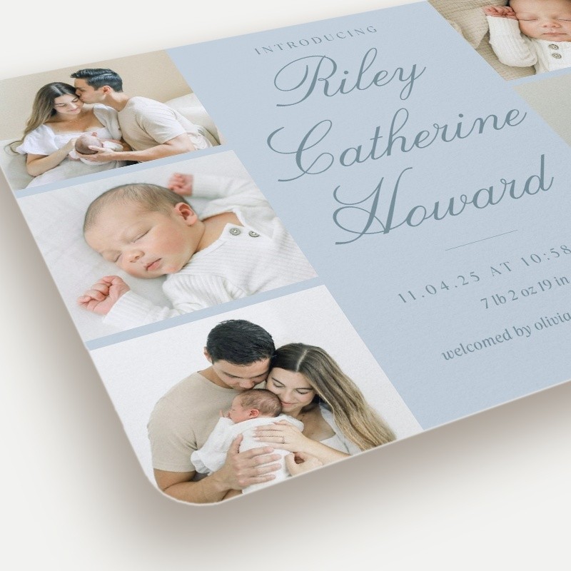 Elegant Announcement Birth Announcement