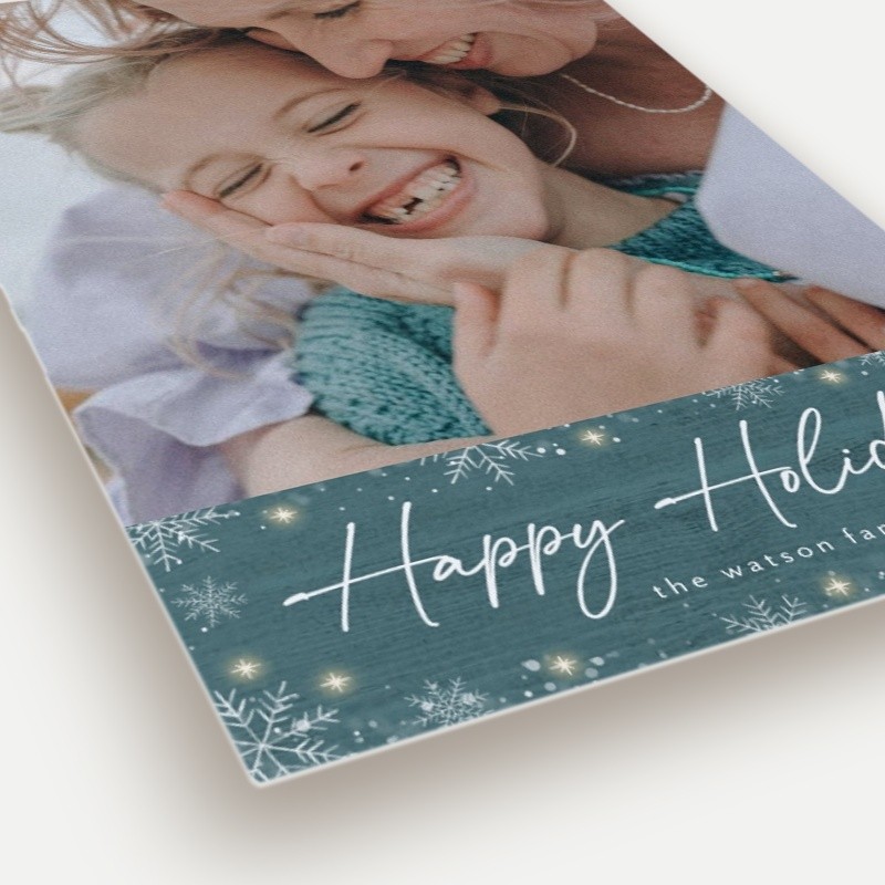 Snowflurry Script Holiday Card