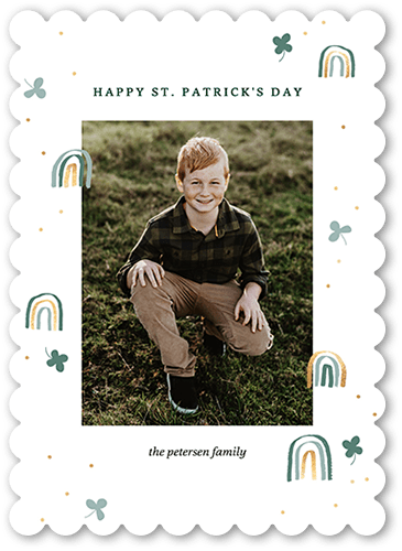 Icon Doodles 5x7 White  St. Patrick's Day Card