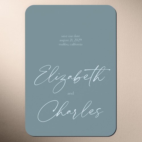Matte Blue Save The Date