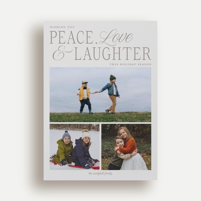 Peace Laughter Holiday Card