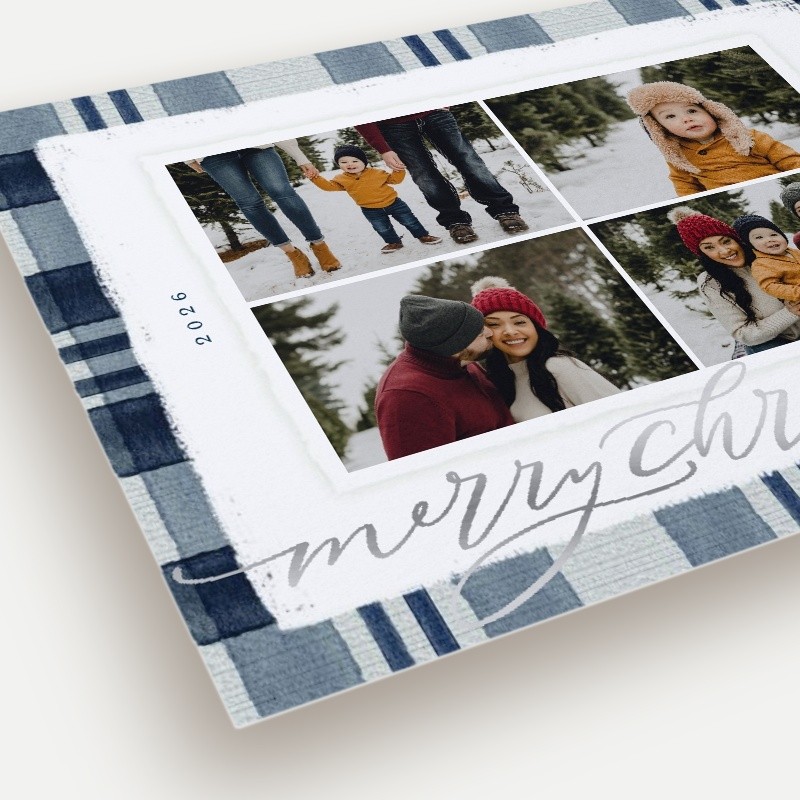 Signed Plaid Holiday Card