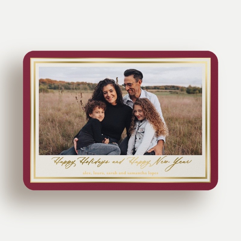 Classic Matted Frame Holiday Card