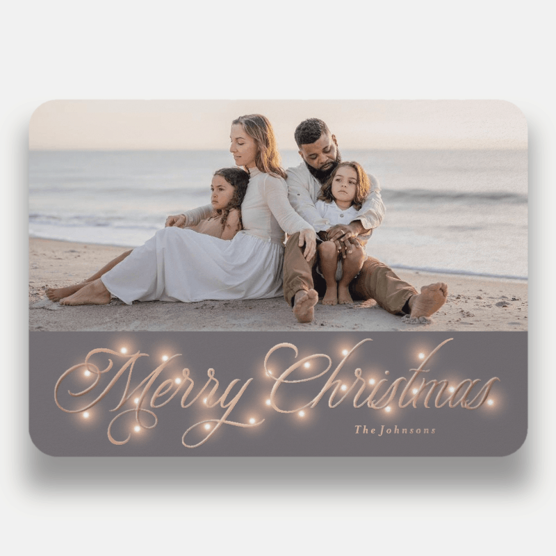 Glowing Flourish Holiday Card