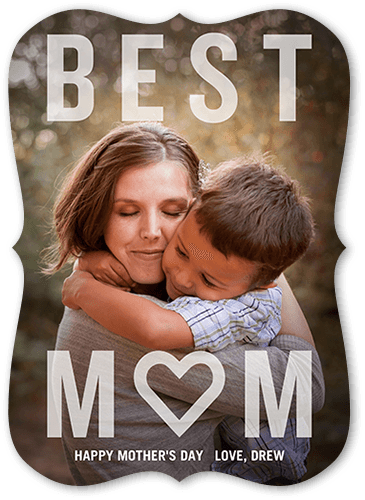Iconic Overlay 5x7 White  Mother's Day Card