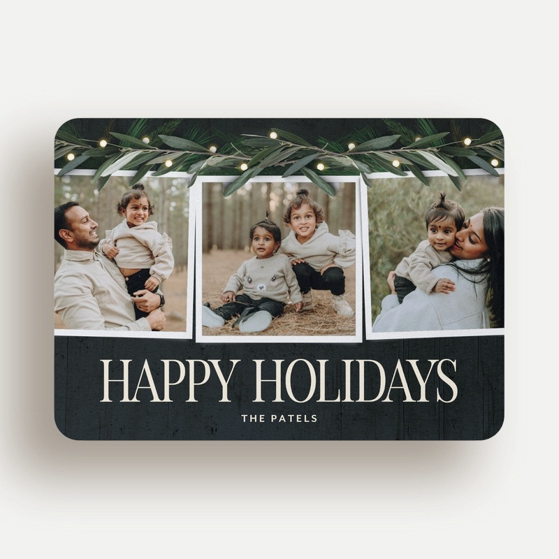 Stylish Black Holiday Card
