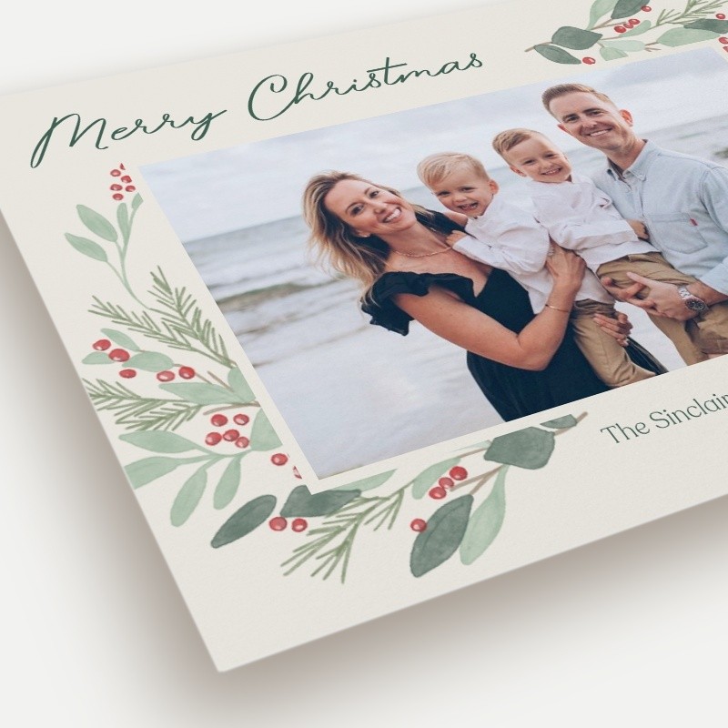 Berry Foliage Holiday Card