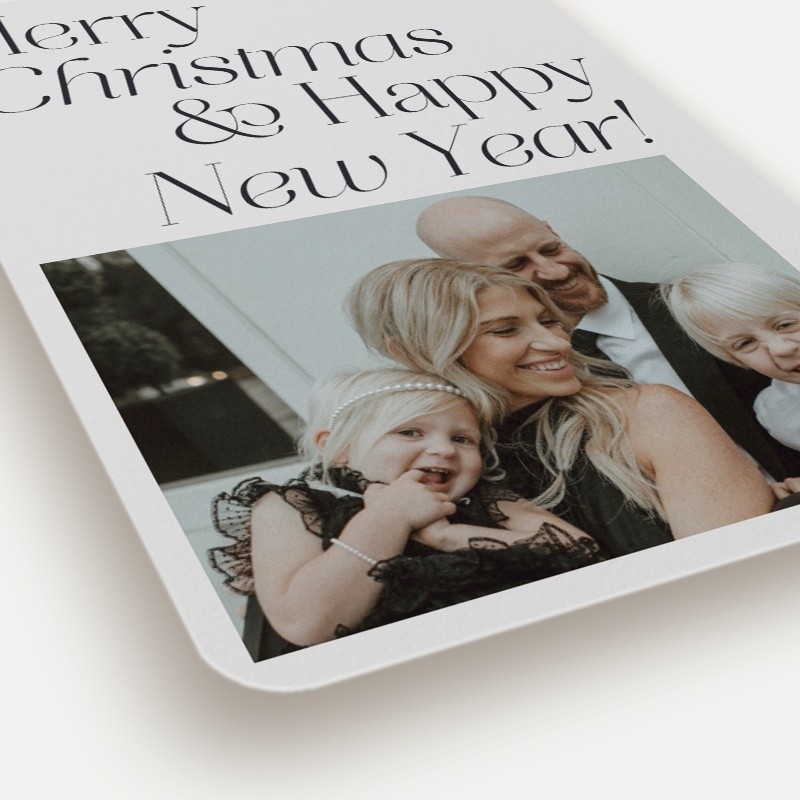 Editorial Serif Holiday Card