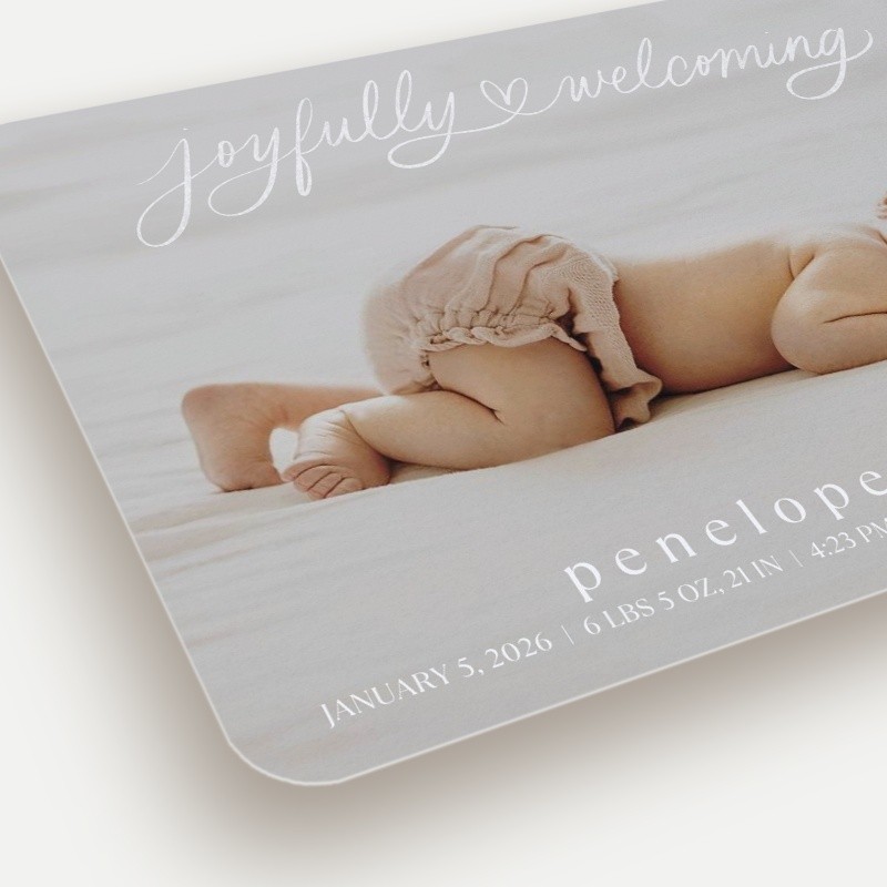 joyful welcome Birth Announcement