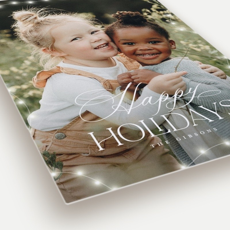 String Light Frame Holiday Card