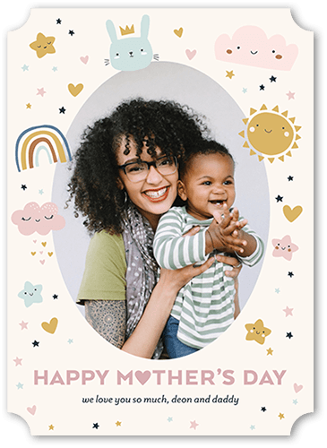 Charming Figures 5x7 Beige  Mother's Day Card