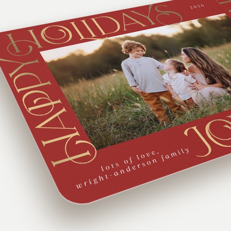 Word Frame Holiday Card