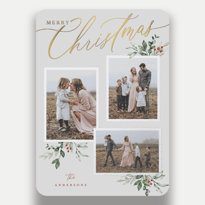 Script and Snapshots Holiday Card