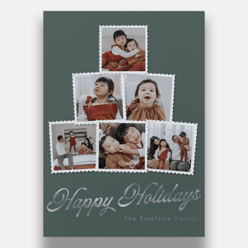 Photo Tree Stack Holiday Card