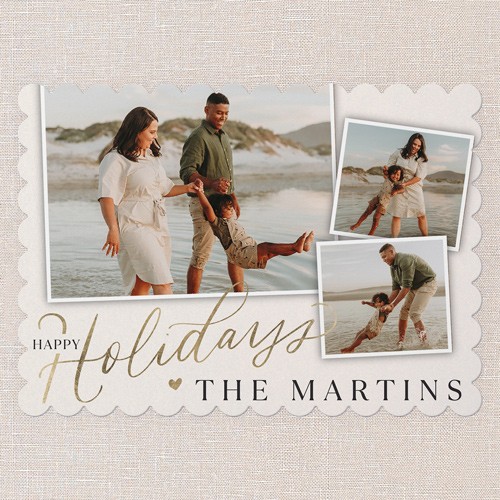 Snapshot Simplicity 5x7 Beige  Holiday Card