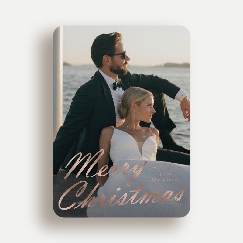 Oversized Script Holiday Card