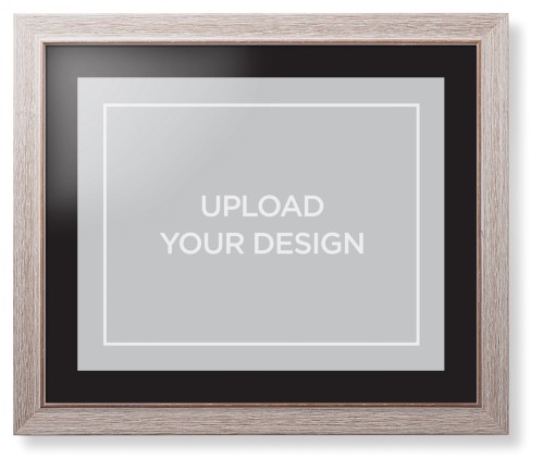 Framed Prints: Upload Your Own Design Portrait Rustic Modern Frame Black Top Mat 16x20 1 Photo Shutterfly