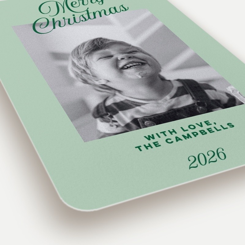Tilted Script Holiday Card