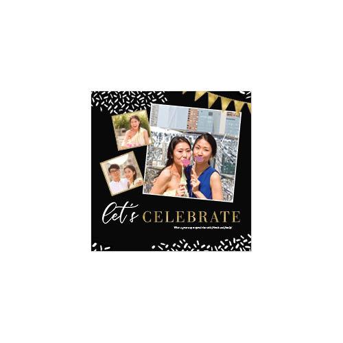 Black and White Confetti Shine 8x8 undefined  Premium Album