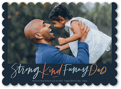 Kind Words Dad 5x7 Blue  Father's Day Card