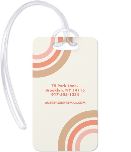 Double Rainbow 2x4 Pink  Luggage Tag
