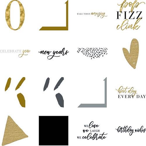 Black and White Confetti Shine 8x8 undefined  Premium Album