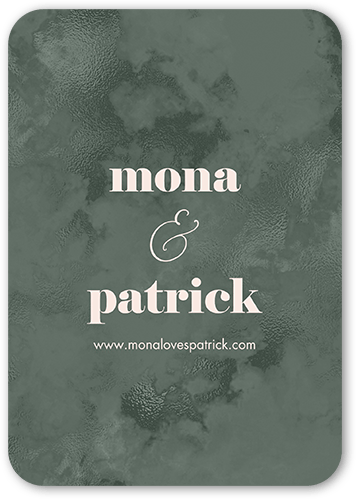 Custom Green Wedding Enclosure Cards