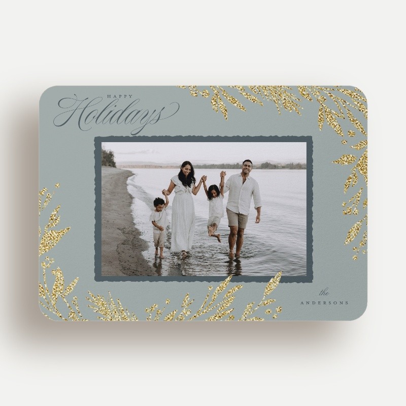 Shimmering Botanical Holiday Card