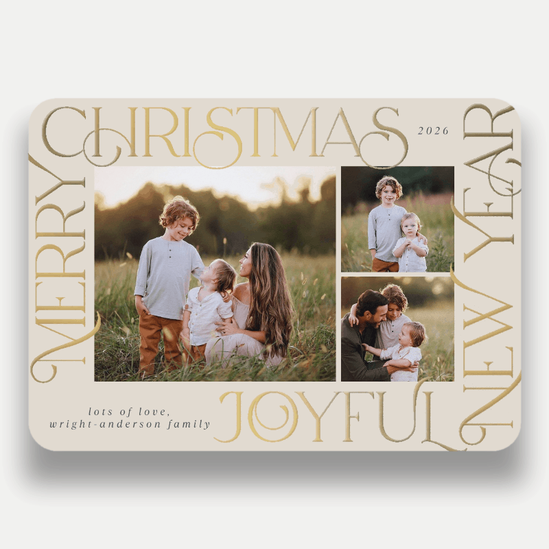 Word Frame Holiday Card