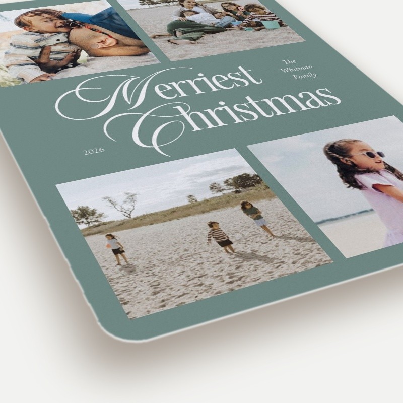 Stacked Script Holiday Card
