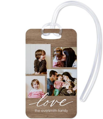 Rustic Love 2x4 Brown  Luggage Tag