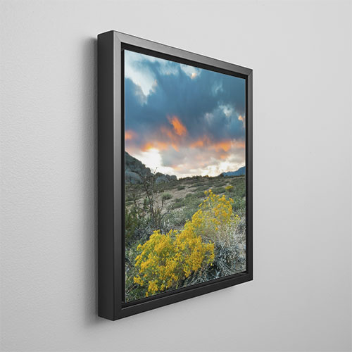 Brushstrokes 10x14 White  Mounted Print