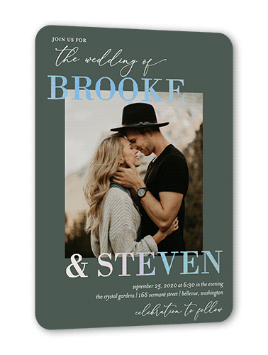 Wedding Invitations With Photo And Foil