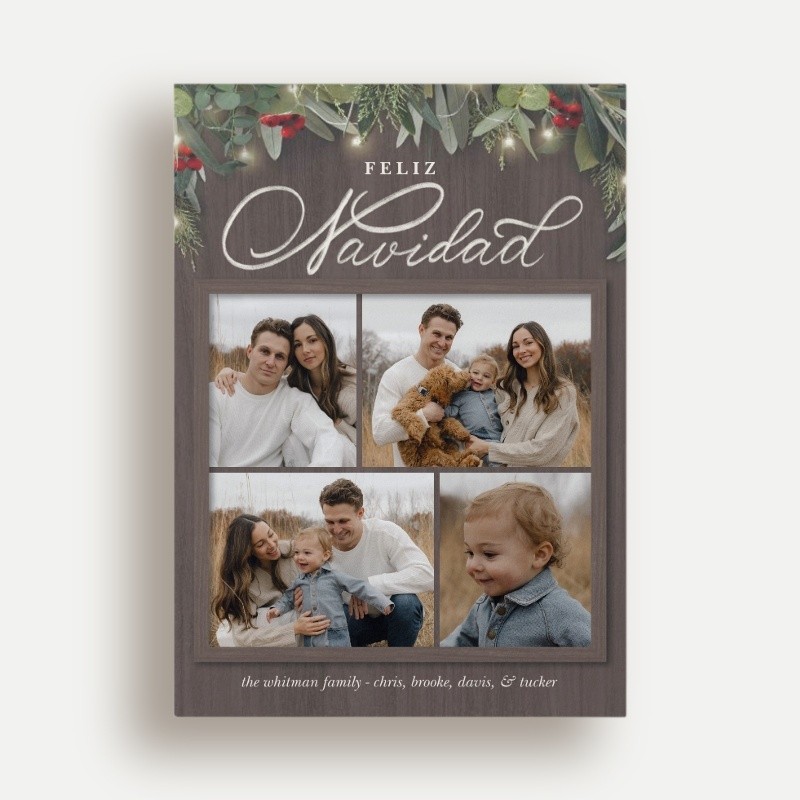 Farmhouse Greenery Holiday Card