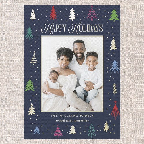 Holiday Cards With Colorful Accents