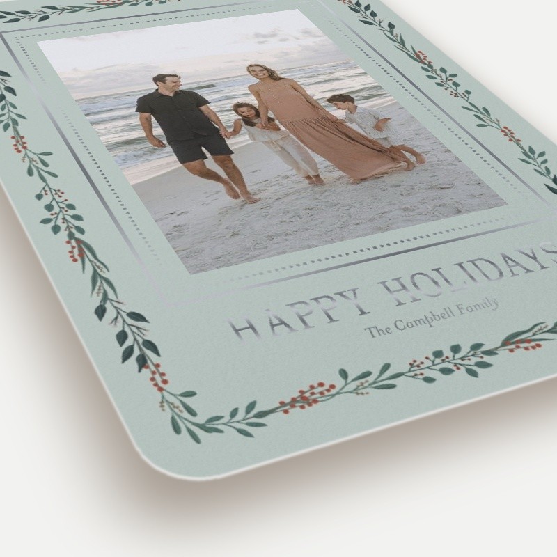 Garland Border Holiday Card