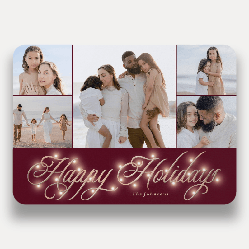 Glowing Flourish Holiday Card