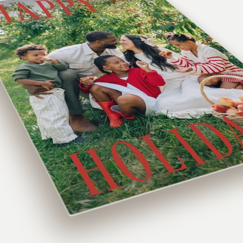 Split Serif Holiday Card Split Serif 5x7 Red Holiday Card