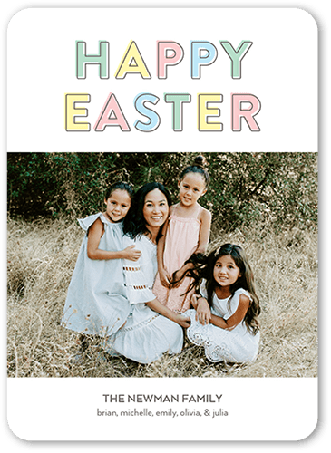 Simple Lettering 5x7 White  Easter Card