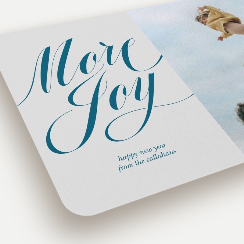 More Joy New Year's Card More Joy 5x7 Beige New Year's Card