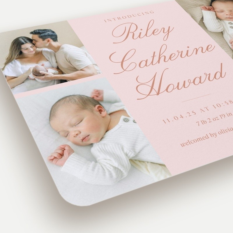 Elegant Announcement Birth Announcement