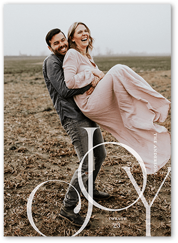 Gentle Joy 5x7 White  Holiday Card