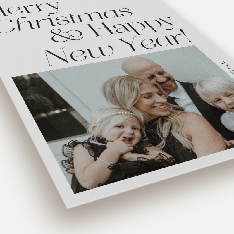 Editorial Serif Holiday Card